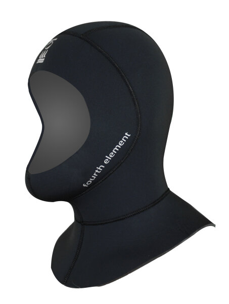 FOURTH ELEMENT Kopfhaube, Kopfw&auml;rmer, schwarz, 7mm, mit Kaltwasserkragen XS